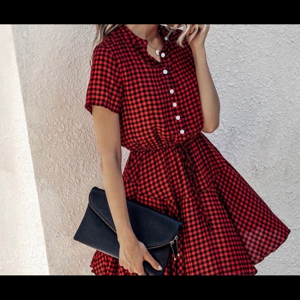 ❄️Cute Buffalo Plaid Dress